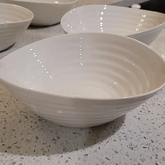 Portmeirion Sophie Conran soup bowls (4) white . - Picture 4 of 6